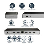 StarTech.com DK30CHDDPPD laptop dock/port replicator Wired USB 3.2 Gen 1 (3.1 Gen 1) Type-C Black, Silver