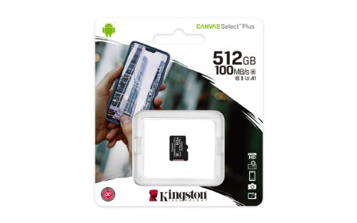 Kingston Technology Canvas Select Plus 512 GB MicroSDXC UHS-I Class 10