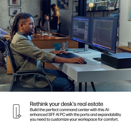 HP EliteDesk 8 SFF G1i AI Wolf Pro Security Edition Intel Core Ultra 5 235 16 GB DDR5-SDRAM 512 GB SSD Windows 11 Pro PC AI PC Black