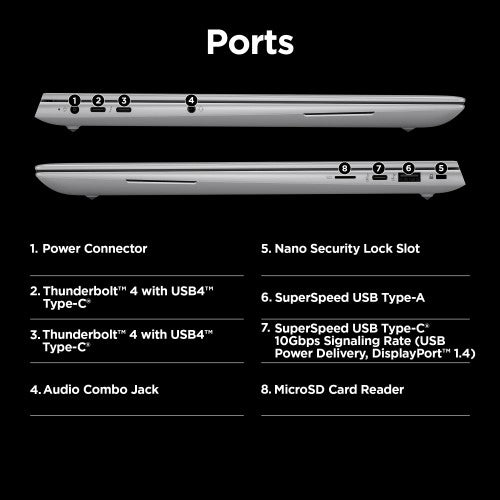 HP ZBook Studio G11 Intel Core Ultra 7 155H Mobile workstation 16" Touchscreen WQUXGA 32 GB DDR5-SDRAM 1 TB SSD NVIDIA RTX 1000 Ada Windows 11 Pro Silver