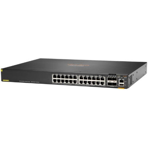 HPE Aruba Networking CX 6200F 24G Class-4 PoE 4SFP+ 370W TAA Managed L3 Gigabit Ethernet (10/100/1000) Power over Ethernet (PoE) 1U