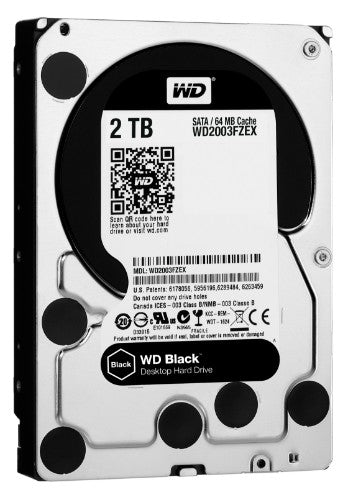 Western Digital WD_BLACK Black internal hard drive 2 TB 7200 RPM 64 MB 3.5" Serial ATA III