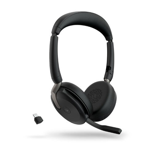 Jabra Evolve2 65 Flex Headset Wireless Head-band Office/Call center USB Type-C Bluetooth Charging stand