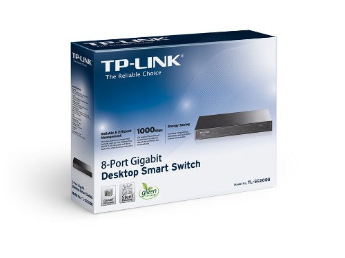 TP-Link JetStream TL-SG2008 network switch Managed L2/L2+ Gigabit Ethernet (10/100/1000) Black