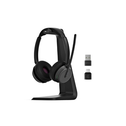 EPOS IMPACT 1000 MS UC ANC WL USB-C+A Stand Headset Wireless Head-band Office/Call center USB Type-C Bluetooth Charging stand Black