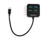 StarTech.com HB31C4AB interface hub USB 3.2 Gen 2 (3.1 Gen 2) Type-C 10000 Mbit/s Black