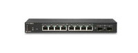 SonicWall SWS12-8POE Managed L2 Gigabit Ethernet (10/100/1000) Power over Ethernet (PoE) Black