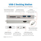 Tripp Lite U442-DOCK11-S laptop dock/port replicator USB 3.2 Gen 2 (3.1 Gen 2) Type-C Silver