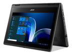 Acer TravelMate TMB311R-32-C31R Hybrid (2-in-1) 11.6" Touchscreen HD Intel® Celeron® N N5100 4 GB DDR4-SDRAM 128 GB Flash Wi-Fi 6 (802.11ax) Windows 10 Pro Black