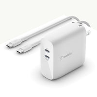 Belkin WCH003DQ2MWH-B6 mobile device charger Universal White AC Indoor