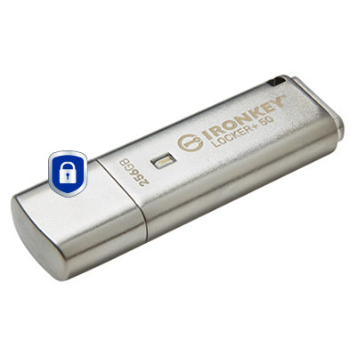 Kingston Technology IronKey Locker+ 50 USB flash drive 256 GB USB Type-A 3.2 Gen 1 (3.1 Gen 1) Silver