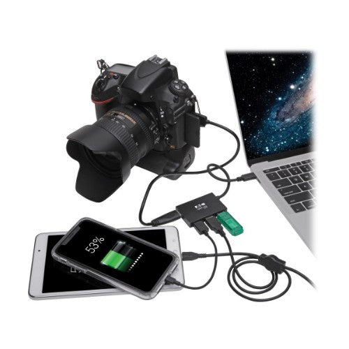 Tripp Lite U460-004-4A-AL interface hub USB 3.2 Gen 1 (3.1 Gen 1) Type-C 5000 Mbit/s Black