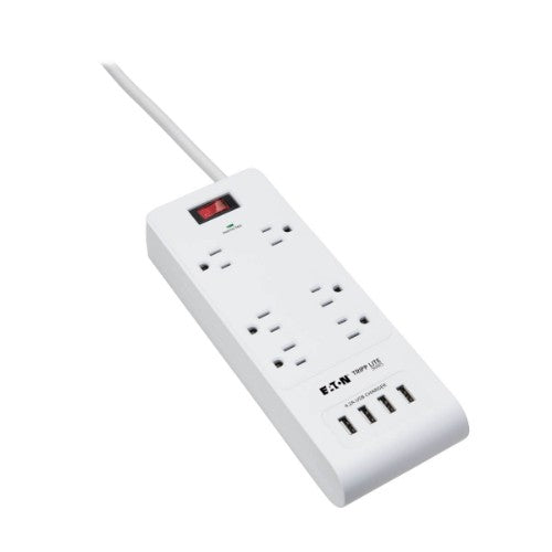 Tripp Lite TLP64USBRA15 surge protector White 6 AC outlet(s) 110 - 125 V 179.9" (4.57 m)