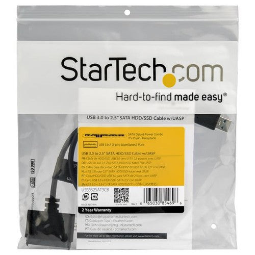 StarTech.com USB3S2SAT3CB laptop dock/port replicator Black