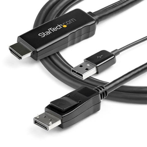 StarTech.com HD2DPMM3M video cable adapter 118.1" (3 m) HDMI Type A (Standard) DisplayPort Black