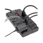 Tripp Lite TLP808TELTV surge protector Black 8 AC outlet(s) 120 V 96.1" (2.44 m)