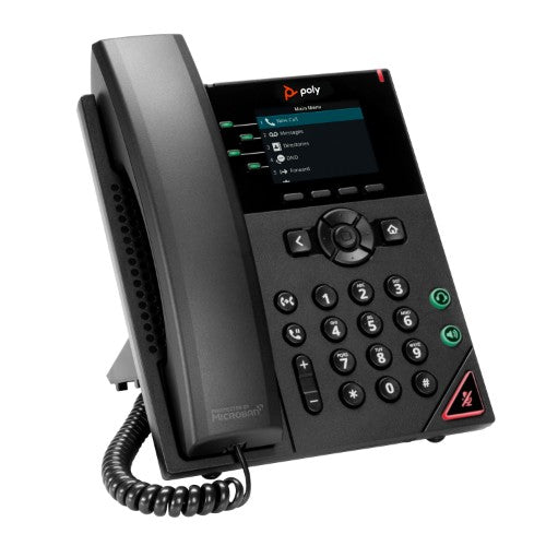 HP Poly VVX 250 4-Line IP Phone and PoE-enabled