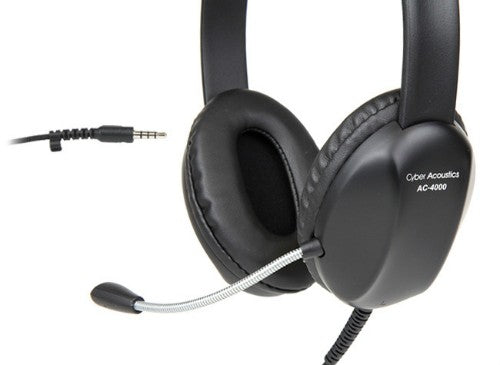 Cyber Acoustics AC-4000 headphones/headset Wired Head-band Black