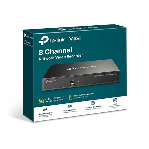 TP-Link VIGI NVR1008H network video recorder 1U Black