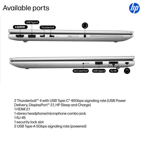 HP EliteBook 6 G1i 13 inch Notebook AI PC Wolf Pro Security Edition Intel Core Ultra 7 13.3" WUXGA 16 GB DDR5-SDRAM