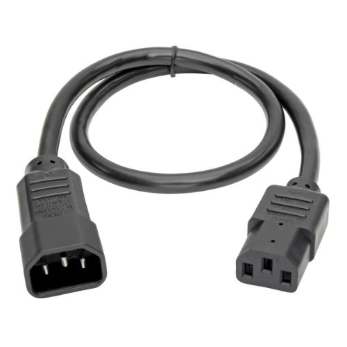 Tripp Lite P004-002-5 power cable Black 24" (0.61 m) C14 coupler C13 coupler