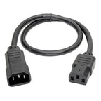 Tripp Lite P004-002-5 power cable Black 24" (0.61 m) C14 coupler C13 coupler