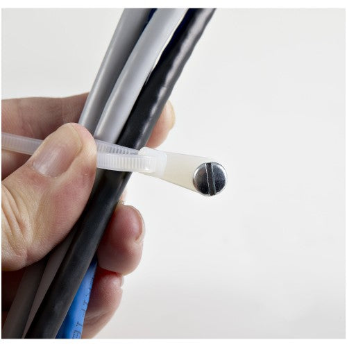 StarTech.com CBMZTS10N4 cable tie Releasable cable tie Nylon, Plastic White 100 pc(s)