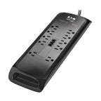 Tripp Lite TLP1008TEL surge protector Black 10 AC outlet(s) 120 V 94.5" (2.4 m)
