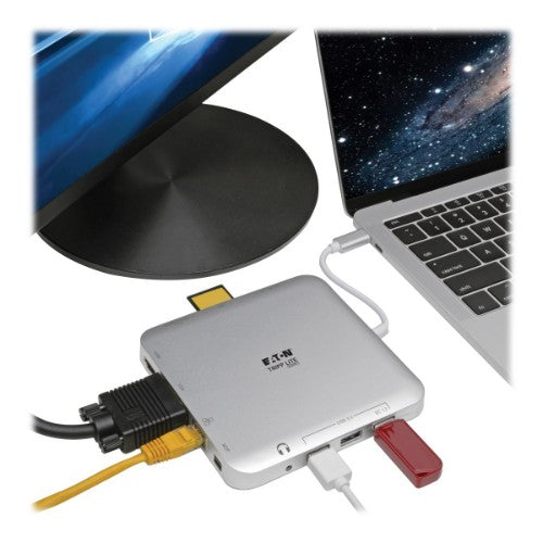 Tripp Lite U442-DOCK2-S laptop dock/port replicator Wired USB 3.2 Gen 2 (3.1 Gen 2) Type-C Silver