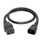 Tripp Lite P047-002 power cable Black 24" (0.61 m) C14 coupler C19 coupler