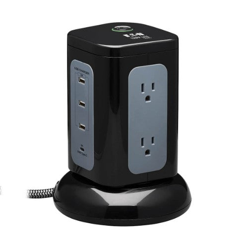 Tripp Lite TLP606UCTOWER surge protector Black, Gray 6 AC outlet(s) 120 V 96.1" (2.44 m)
