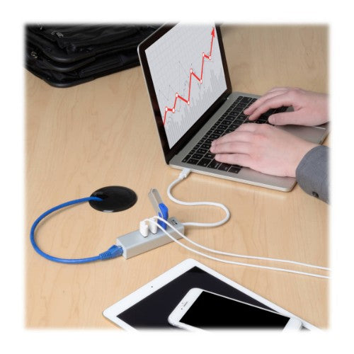 Tripp Lite U460-003-3A1G laptop dock/port replicator USB 3.2 Gen 1 (3.1 Gen 1) Type-C Silver