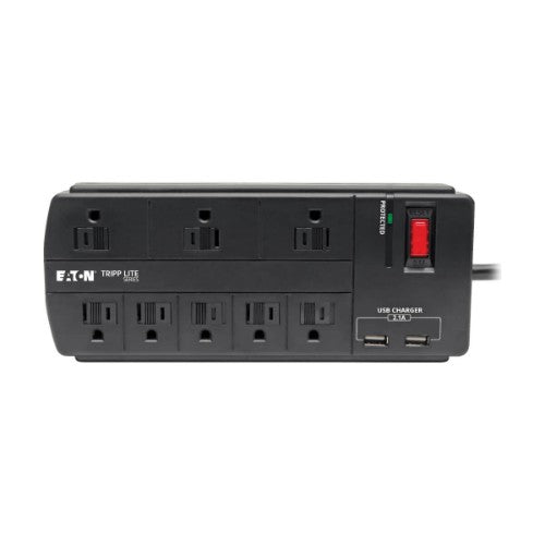 Tripp Lite TLP88USBB surge protector Black 8 AC outlet(s) 120 V 96.1" (2.44 m)