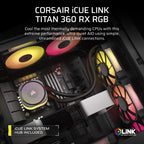 Corsair iCUE LINK TITAN RX RGB Processor All-in-one liquid cooler 4.72" (12 cm) Black 1 pc(s)