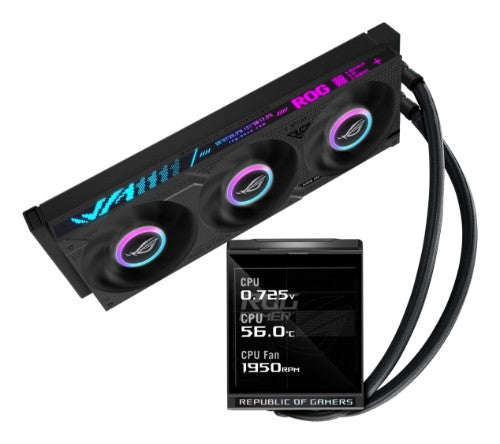 ASUS ROG Strix LC IV 360 ARGB LCD Processor All-in-one liquid cooler 4.72" (12 cm) Black