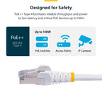 StarTech.com NLWH-10F-CAT8-PATCH networking cable White 118.1" (3 m) S/FTP (S-STP)