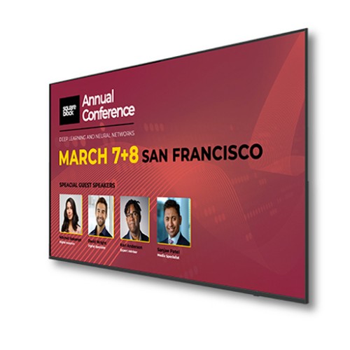 Sharp 4P-B75EJ2U signage display Digital signage flat panel 75" LED Wi-Fi 380 cd/m² 4K Ultra HD Black Linux