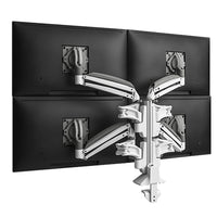 Chief KX Low-Profile Quad Monitor Arms 30" White Desk