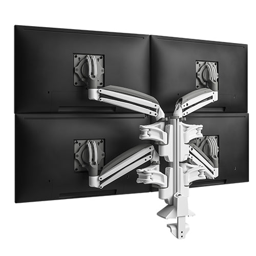 Chief KX Low-Profile Quad Monitor Arms 30" White Desk
