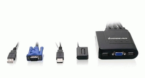iogear GCS24U KVM switch Black