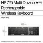 HP 725 Multi-Device Rechargeable Wireless Keyboard