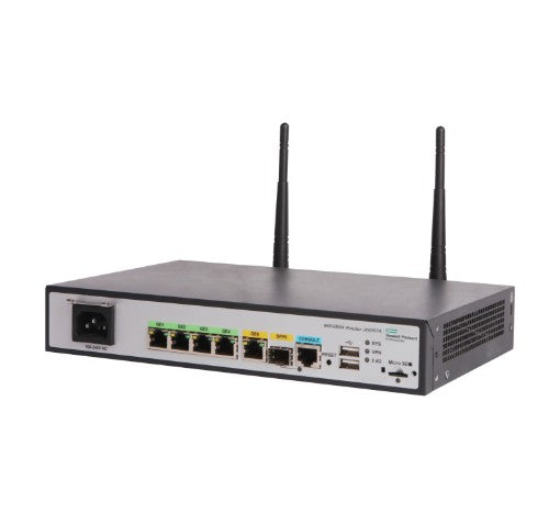 HPE MSR954-W 1GbE SFP (WW) 2GbE-WAN 4GbE-LAN Wireless 802.11n CWv7 wireless router Gigabit Ethernet Single-band (2.4 GHz) Gray