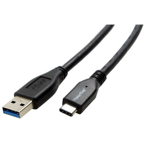 VisionTek USB 3.1 1m USB cable USB 3.2 Gen 2 (3.1 Gen 2) 39.4" (1 m) USB C USB A Black