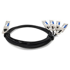 AddOn Networks DAC-Q56DD-4Q56-1M-AO InfiniBand/fibre optic cable 39.4" (1 m) 4xQSFP56 QSFP-DD Black, Silver