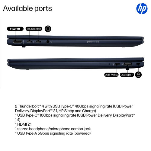 HP EliteBook X G1i Next Gen AI PC Wolf Pro Security Edition Intel Core Ultra 7 266V Laptop 14" Touchscreen WUXGA 16 GB LPDDR5x-SDRAM 512 GB SSD Wi-Fi 7 (802.11be) Windows 11 Pro Blue