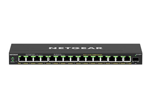 NETGEAR GS316EPP Managed Gigabit Ethernet (10/100/1000) Power over Ethernet (PoE) Black
