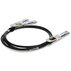 AddOn Networks CAB-D-2Q-400G-2M-AO InfiniBand/fibre optic cable 78.7" (2 m) QSFP-DD 2x QSFP56 Black, Metallic