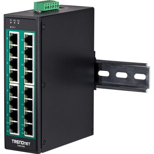 Trendnet TI-PG160 network switch Unmanaged Gigabit Ethernet (10/100/1000) Power over Ethernet (PoE) Black