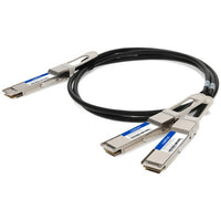 AddOn Networks CAB-D-2Q-200G2-5M-AO InfiniBand/fibre optic cable 98.4" (2.5 m) QSFP-DD 2x QSFP28 Black, Metallic