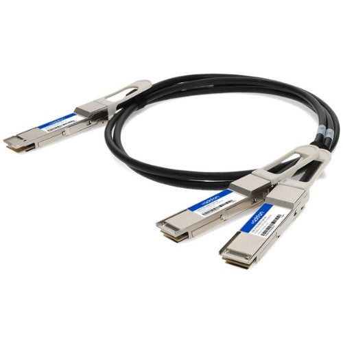 AddOn Networks CAB-D-2Q-200G2-5M-AO InfiniBand/fibre optic cable 98.4" (2.5 m) QSFP-DD 2x QSFP28 Black, Metallic